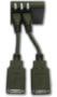 Fit-PC mini USB to USB A adapter - set of 2